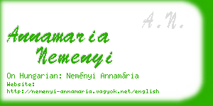 annamaria nemenyi business card